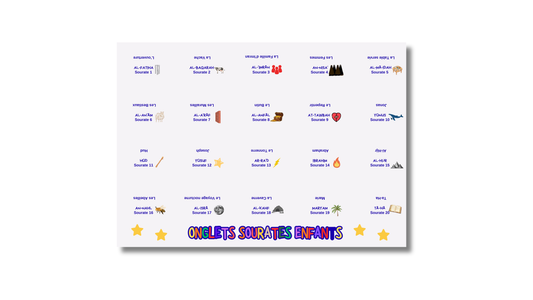 114 Onglets Sourates Enfants couleur Bleue