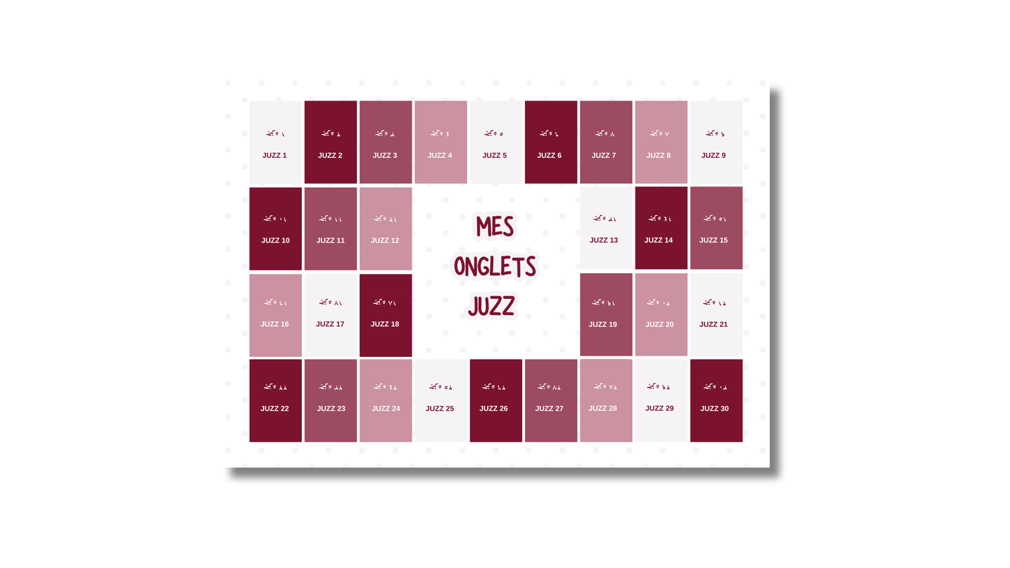 Onglets Juzz Burgundy