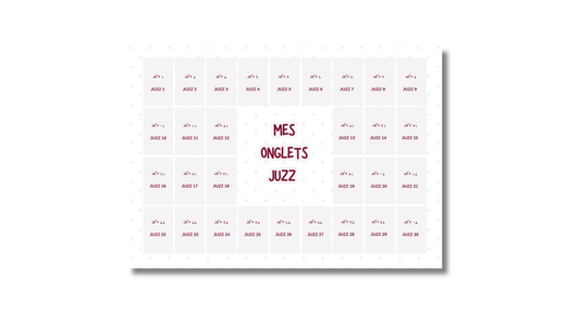 30 Onglets Juzz couleur Burgundy