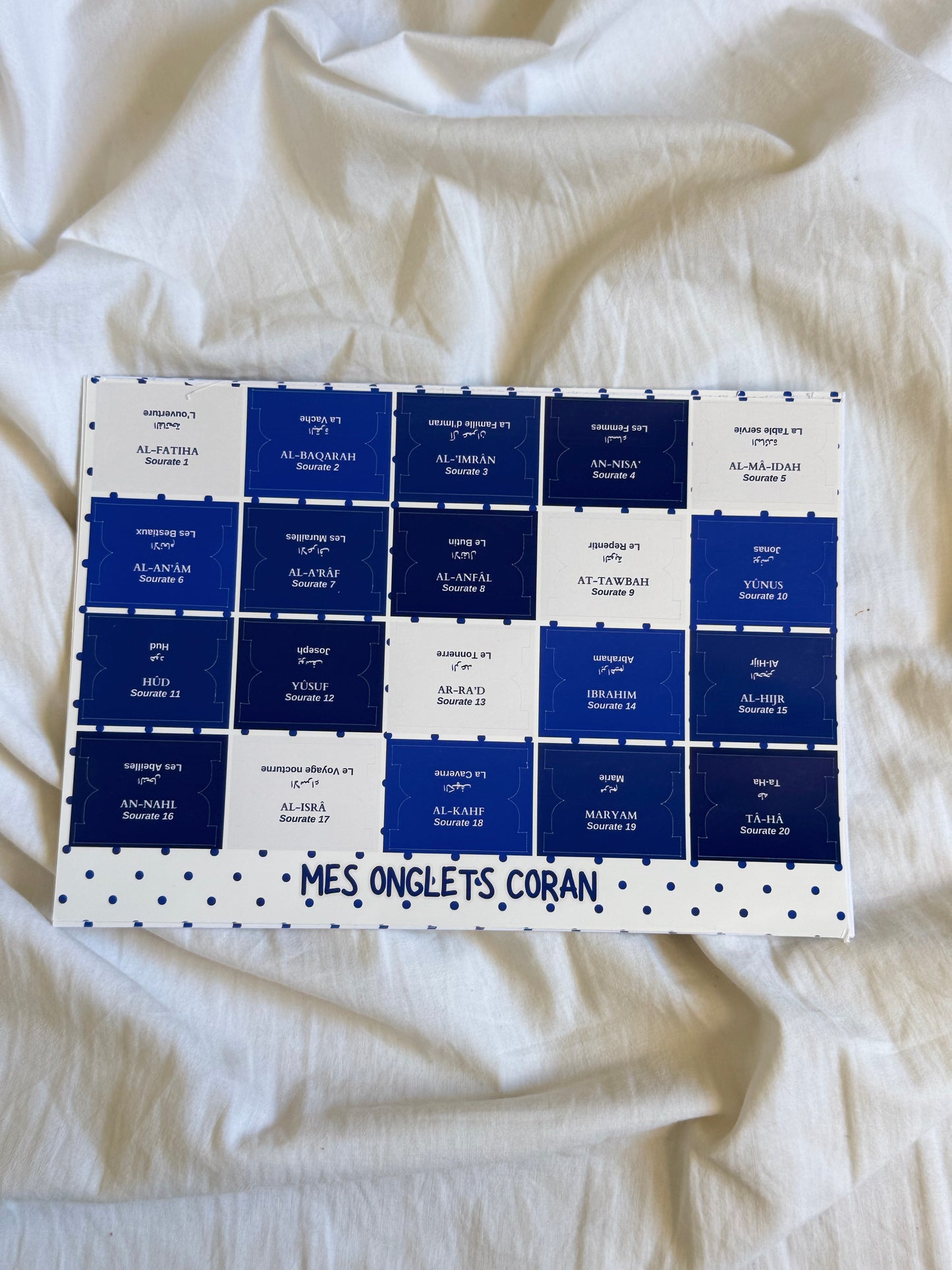 30 Onglets Juzz couleur Bleue