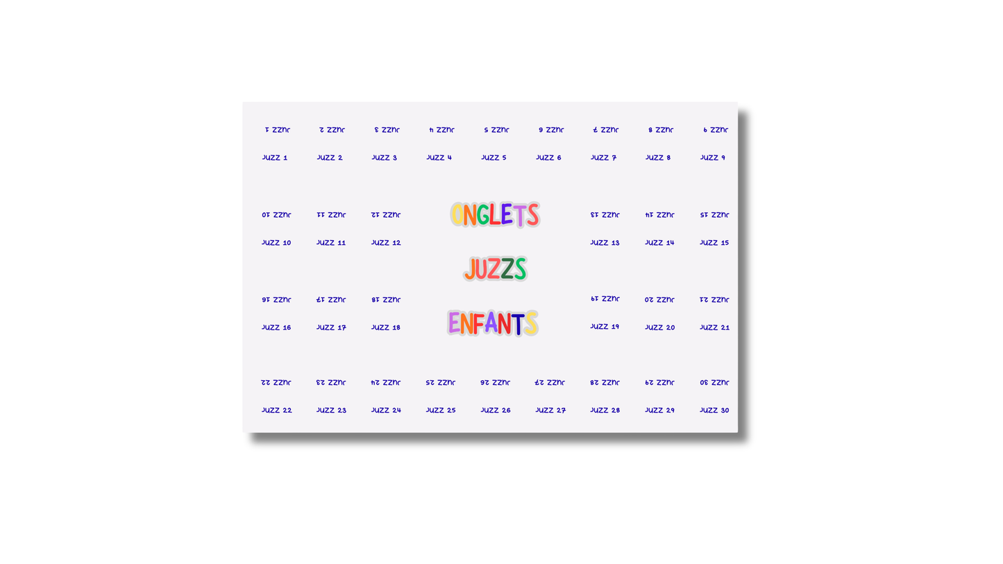 Onglets Juzz Enfant Bleue
