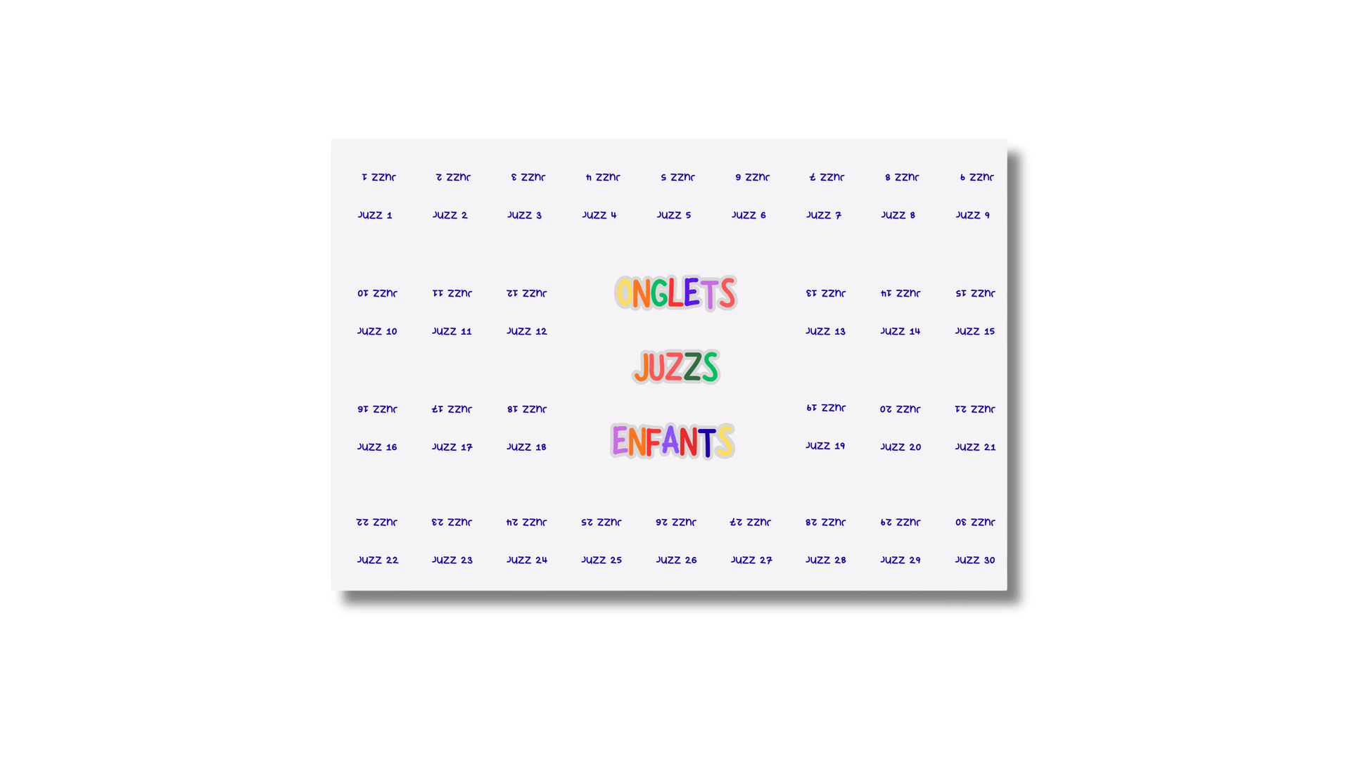 Onglets Juzz Enfant Bleue