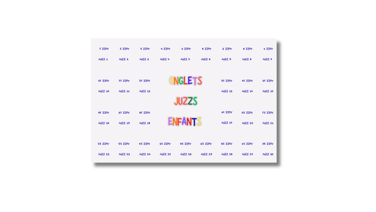 Onglets Juzz Enfant Bleue