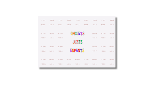 Onglets Juzz Enfant Pink