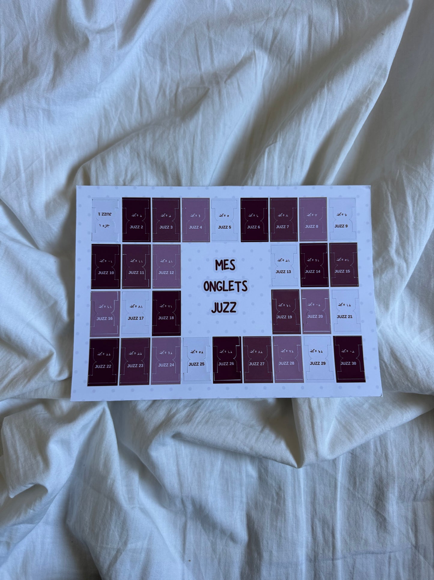 30 Onglets Juzz couleur Burgundy