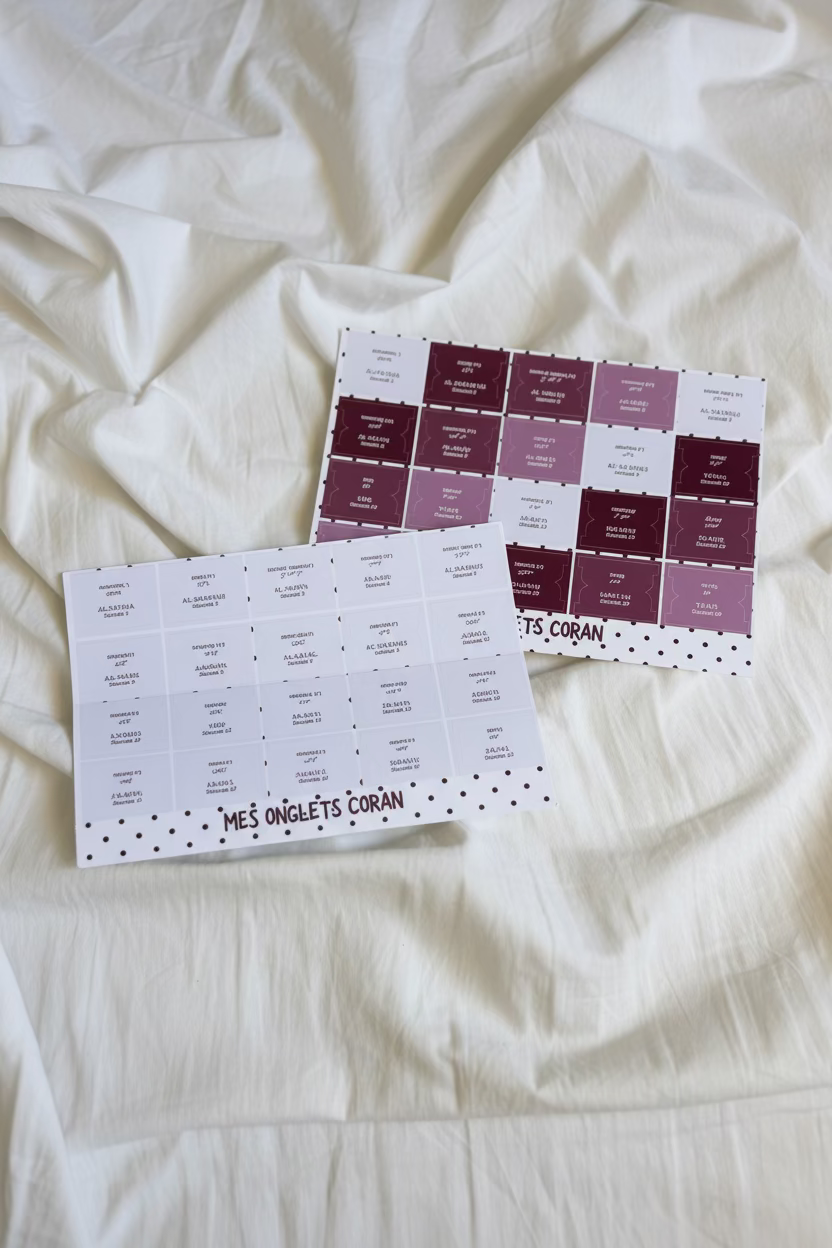 114 Onglets Sourates couleur Burgundy